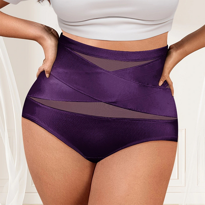 🌸  Special Price £16.99 ! 🔥Buy 1 Get 1 Free🎁Plus-Size High-Waist Cross Tummy Control Panties