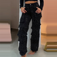 💎Women's Rhinestone Wide - Leg Pants with Pockets | Sparkle & Style
