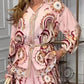 Women’s Ethnic Print Top & Wide Leg Pants 2-Piece Set
