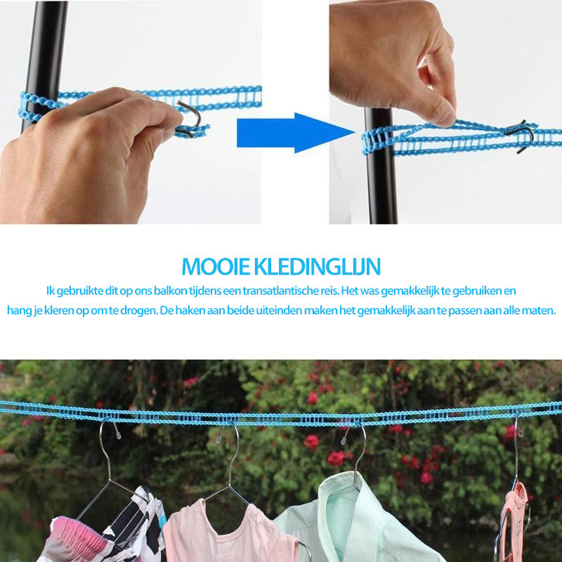 🔥Last day Buy 1 Get 2✨60K+ SOLD💕Windproof Non-Slip Clothesline Perfect For Balcony, Yard, Camping & Indoor Use. No More Slipped Laundry! 🚫🧦💪