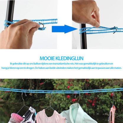 🔥Last day Buy 1 Get 2✨60K+ SOLD💕Windproof Non-Slip Clothesline Perfect For Balcony, Yard, Camping & Indoor Use. No More Slipped Laundry! 🚫🧦💪