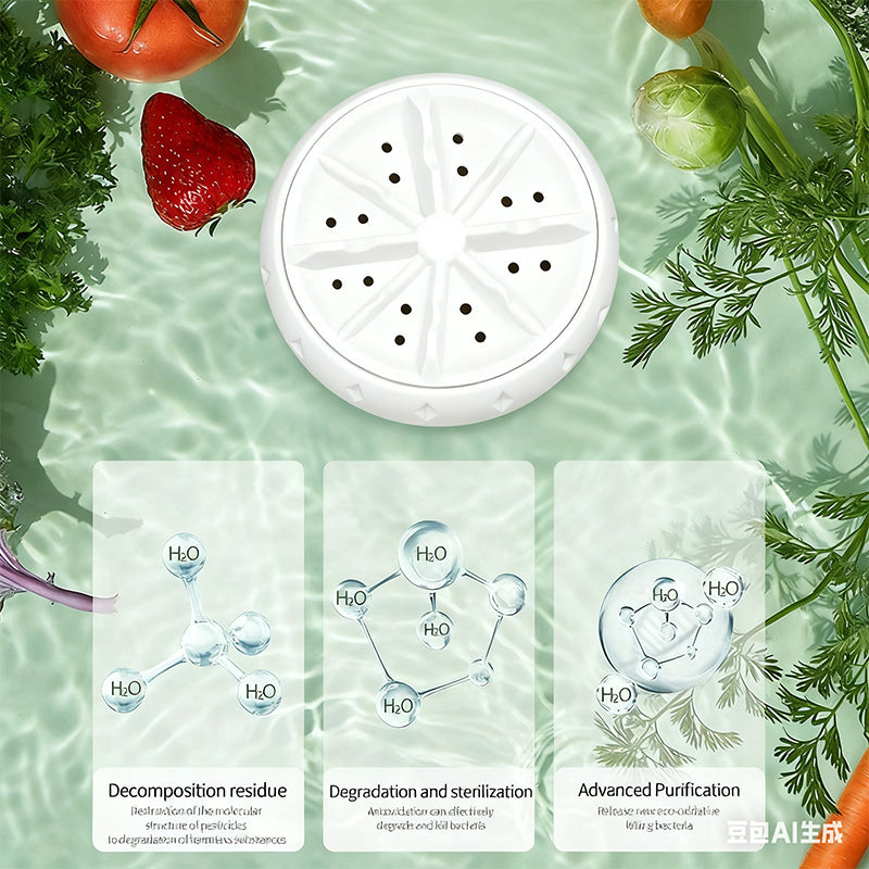 🎁New Arrival 50% OFF💥 Effortless Vortex Fruit & Vegetable Washer – Removes Pesticides, BPA-Free & Easy-Clean Design 💧