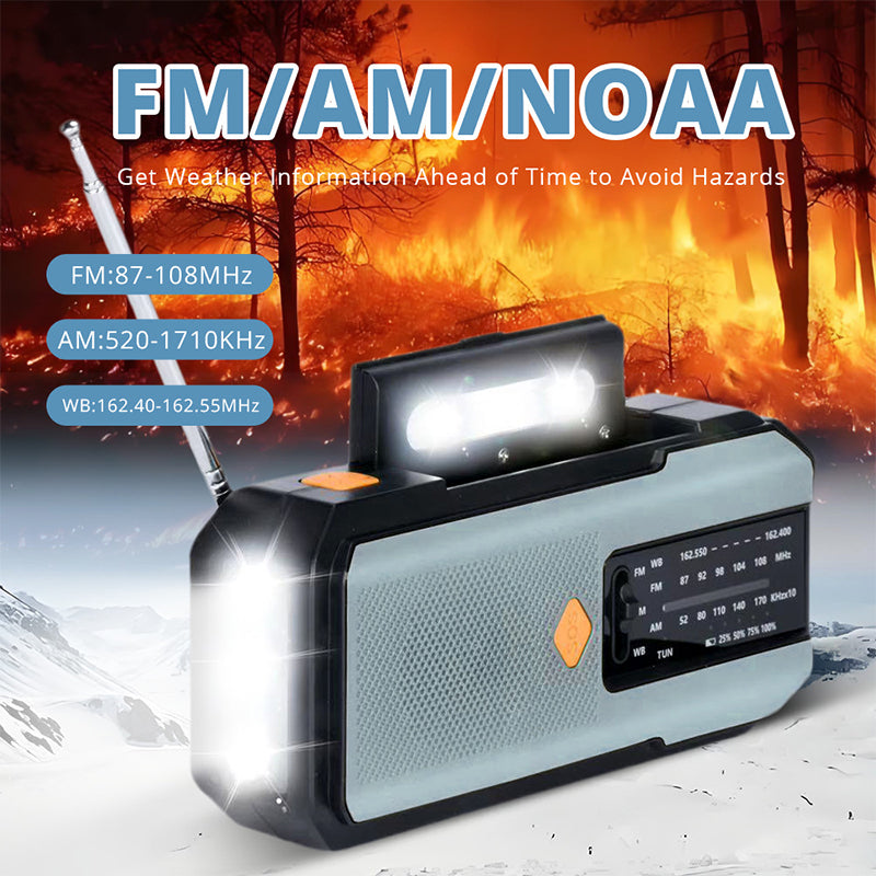 ⏰⏰50% OFF!📻Solar Hand-Crank Emergency Weather Radio✨