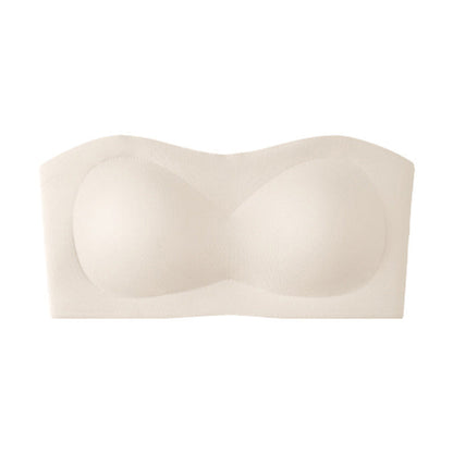 ⛱️Last Day Special Price ￡12.99!!💞Womens Strapless Bras Push Up Bandeau Bra Non Slip Wireless Supportive Padded Bras Seamless Comfortable Tube Jelly Bra