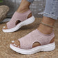 ⏳LAST DAY SALE ONLY ￡17.99!!💐 Women's Breathable Knit Platform Sandals – Air-permeable knit upper, cushioned sole & lightweight comfy summer footwear ✨