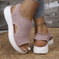 ⏳LAST DAY SALE ONLY ￡17.99!!💐 Women's Breathable Knit Platform Sandals – Air-permeable knit upper, cushioned sole & lightweight comfy summer footwear ✨