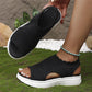 ⏳LAST DAY SALE ONLY ￡17.99!!💐 Women's Breathable Knit Platform Sandals – Air-permeable knit upper, cushioned sole & lightweight comfy summer footwear ✨
