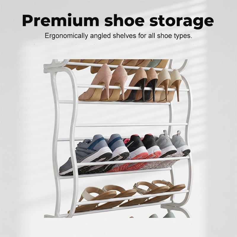 🏆 Over-the-Door Shoe Rack Organizer – 24 pockets & tool-free install – Fits standard doors, holds up to 24 pairs – perfect for entryway or closet 🚪✨