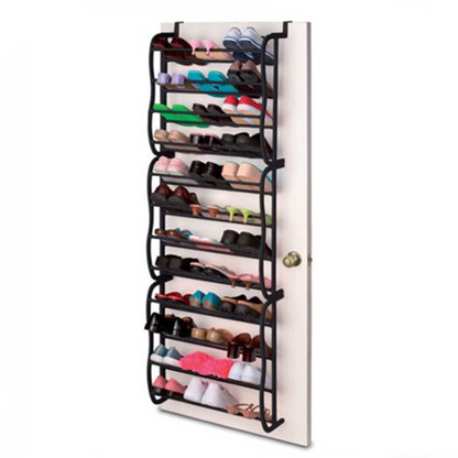 🏆 Over-the-Door Shoe Rack Organizer – 24 pockets & tool-free install – Fits standard doors, holds up to 24 pairs – perfect for entryway or closet 🚪✨