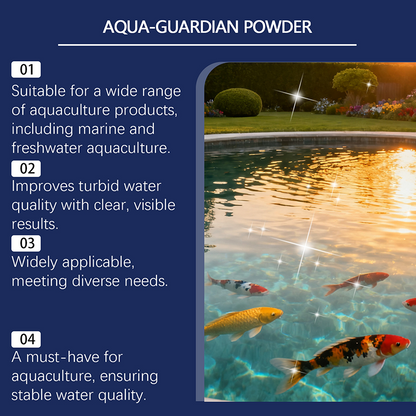 🐟🦐Aqua‑Guardian Pro Water Clarifier – Clears cloudy water instantly. Safe for fish & shrimp. Chemical‑free. 100g. 🌊✨