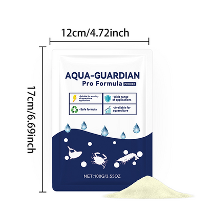 🐟🦐Aqua‑Guardian Pro Water Clarifier – Clears cloudy water instantly. Safe for fish & shrimp. Chemical‑free. 100g. 🌊✨