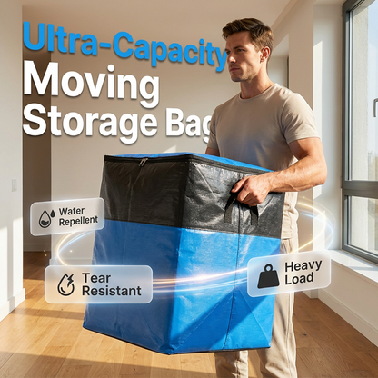 📦Last Day SALE ONLY £12.99!!!🧳Jumbo Moving & Storage Bag– Folds flat, perfect for moving, travel or closet organization – reusable & easy to clean 🏠