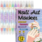 🌸 50% OFF NOW! 🌸Dual-Tip Nail Art Marker Pen Set