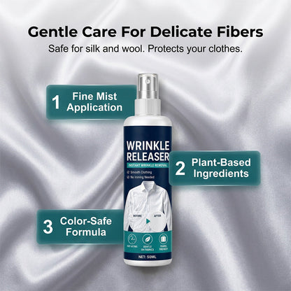 🏆🔥LAST DAY BUY 2 GET 1 FREE💖👔✨ Instant wrinkle release – no iron, travel-ready, static-free & fresh.