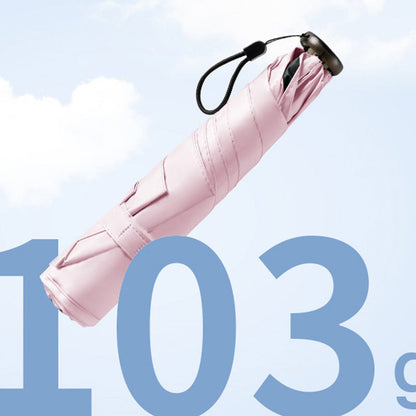 ☂️ Ultra-Light 103g Compact Umbrella UPF50+ UV Protection Carbon Fiber Frame 💪 Dual Sun Rain Use Water-Repellent Quick-Dry 50% OFF Today
