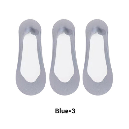 3 Pairs Women's Ultra-Invisible Sheer Mesh Low-Cut Boat Socks