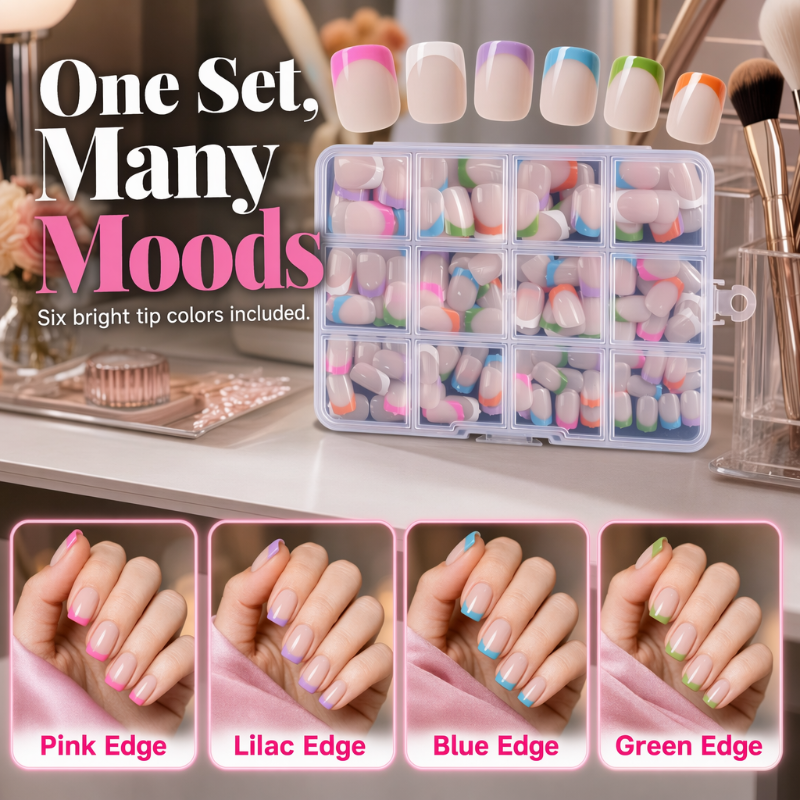 🏆Surprise Price: Only £8.99!!💅Buy 2 Get 1 Free✨Color Pop Press-On Nails – Salon-Style Manicure in Minutes 💅✨