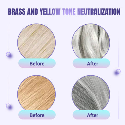🏆 Last Day Special Price £14.99 ! ✨Moisturizing Purple Hair Mask with Long-Lasting Scent, Anti-Brass Deep Conditioning Mask for Blonde Bleached Hair