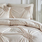 😴 Bring you cozy deep sleep!Elegant Pinch Pleat Duvet Cover Set