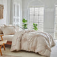 😴 Bring you cozy deep sleep!Elegant Pinch Pleat Duvet Cover Set