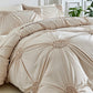 😴 Bring you cozy deep sleep!Elegant Pinch Pleat Duvet Cover Set