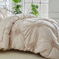 😴 Bring you cozy deep sleep!Elegant Pinch Pleat Duvet Cover Set