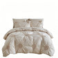 😴 Bring you cozy deep sleep!Elegant Pinch Pleat Duvet Cover Set