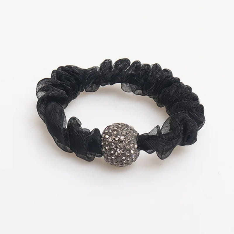 Elegant Rhinestone Mesh Hair Ties（2 PC)