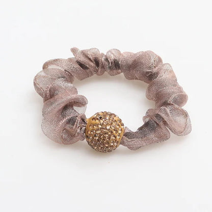 Elegant Rhinestone Mesh Hair Ties（2 PC)