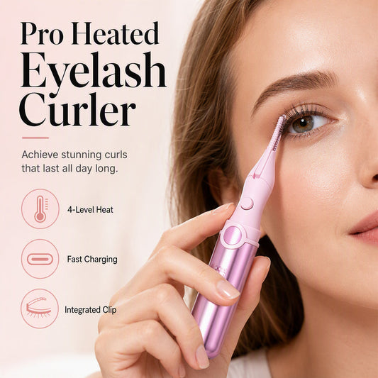 🔥💐Last Day Special Price £11.99‼️ ✨Rechargeable Heated Eyelash Curler | Get Long-Lasting Perfect Lash Curls Anytime🔋