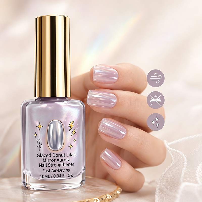 💜💅Last Day Special Price 50% OFF - Buy 1 Get 1 Free✨Lilac Glossy Mirror Nail Strengthener