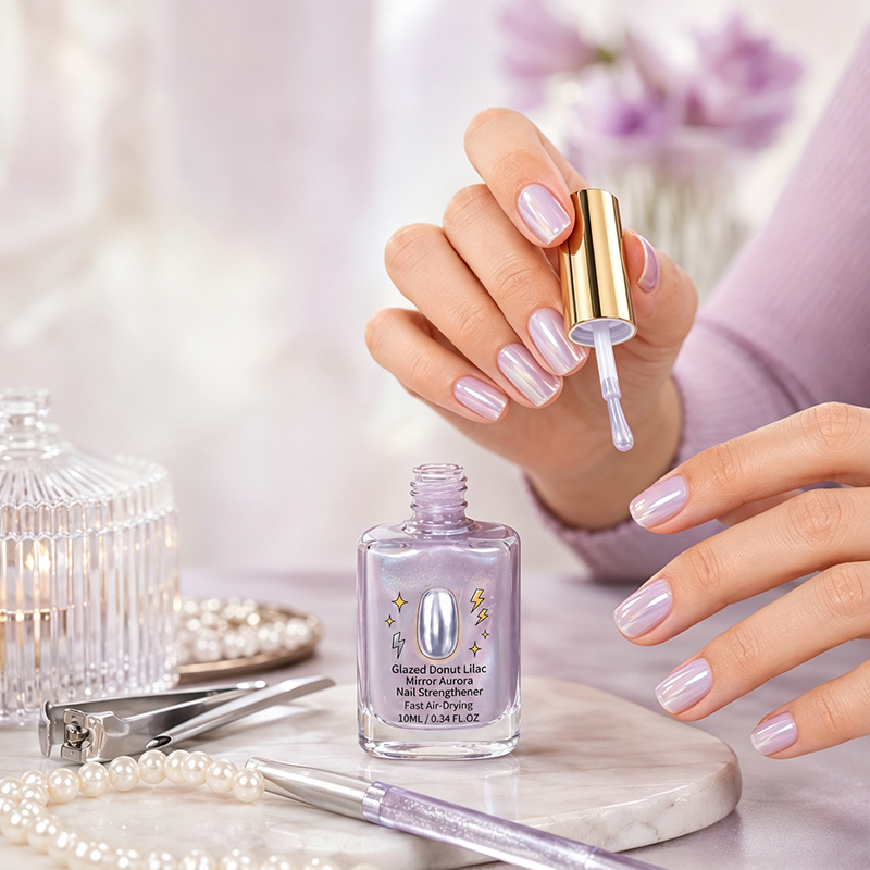 💜💅Last Day Special Price 50% OFF - Buy 1 Get 1 Free✨Lilac Glossy Mirror Nail Strengthener