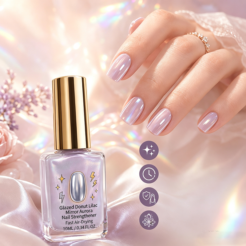 💜💅Last Day Special Price 50% OFF - Buy 1 Get 1 Free✨Lilac Glossy Mirror Nail Strengthener