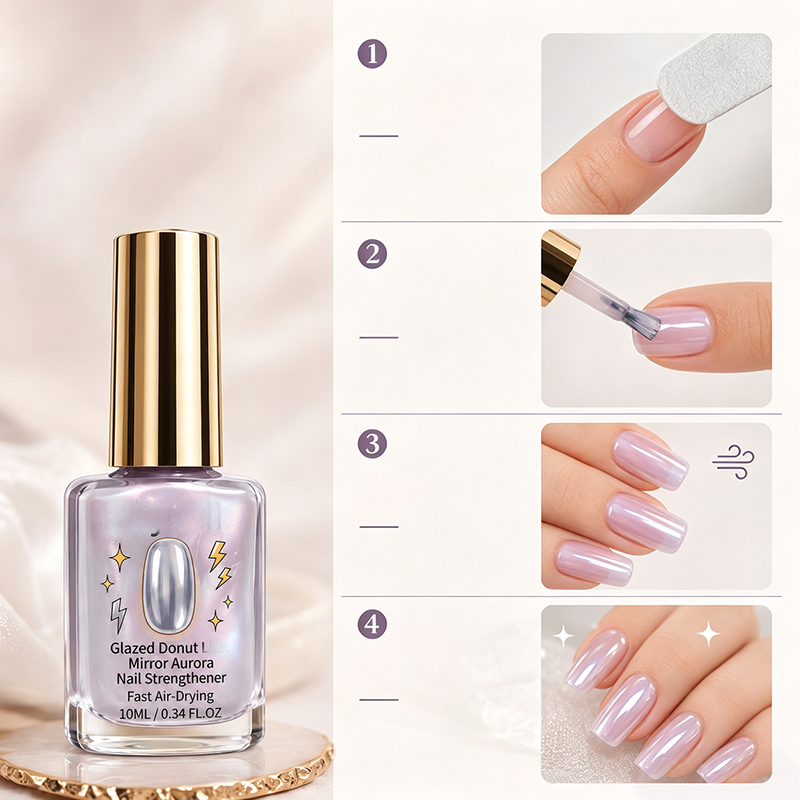 💜💅Last Day Special Price 50% OFF - Buy 1 Get 1 Free✨Lilac Glossy Mirror Nail Strengthener
