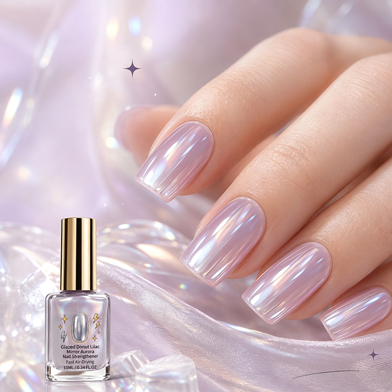 💜💅Last Day Special Price 50% OFF - Buy 1 Get 1 Free✨Lilac Glossy Mirror Nail Strengthener