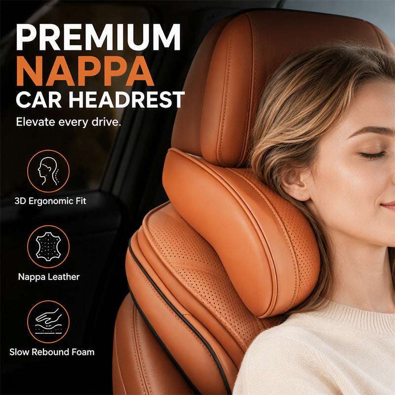 🌞New Hot Selling 50% OFF🎁🚗💤 Relieve Driving Fatigue! Universal Memory Foam Car Headrest Neck Pillow, Ergonomic Support Auto Neck Cushion for Long Road Trips
