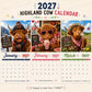 ⏳LAST DAY SALE ONLY ￡11.99!!🔥2027 Funny Highland Cow Wall Calendar | A4 Hanging Calendar