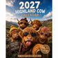 ⏳LAST DAY SALE ONLY ￡11.99!!🔥2027 Funny Highland Cow Wall Calendar | A4 Hanging Calendar