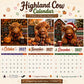 ⏳LAST DAY SALE ONLY ￡11.99!!🔥2027 Funny Highland Cow Wall Calendar | A4 Hanging Calendar