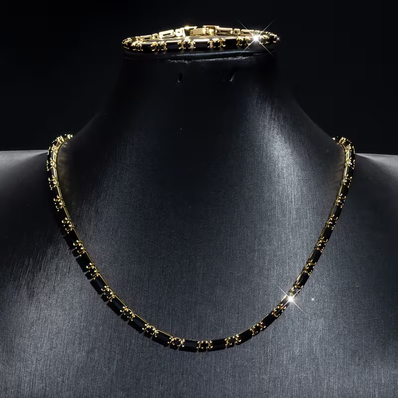 ⏳Time-Limited Special⏰Add Street-Luxe Shine Instantly! Cubic Zircon Men's Jewelry Set