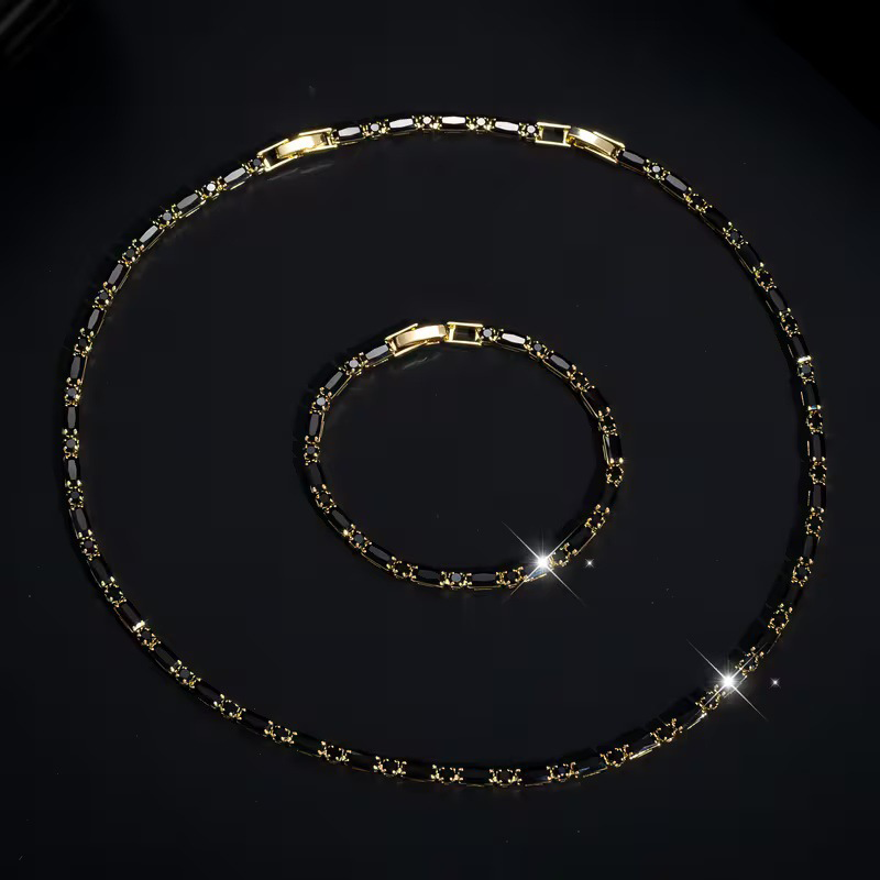 ⏳Time-Limited Special⏰Add Street-Luxe Shine Instantly! Cubic Zircon Men's Jewelry Set