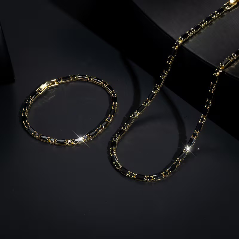 ⏳Time-Limited Special⏰Add Street-Luxe Shine Instantly! Cubic Zircon Men's Jewelry Set