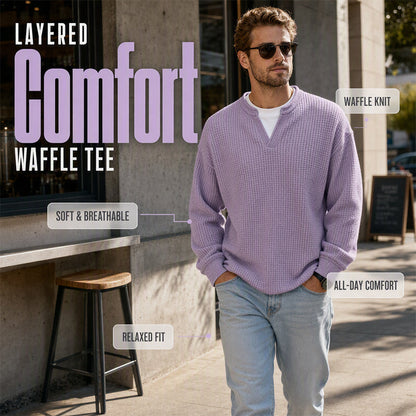 📢Layered Comfort Waffle Tee