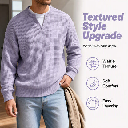 📢Layered Comfort Waffle Tee