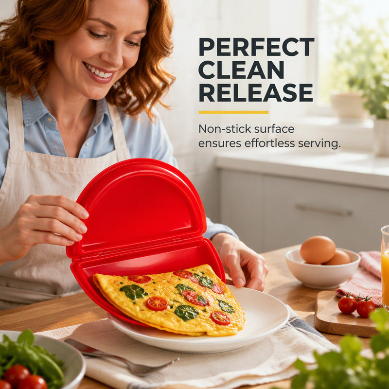 🥳2026 HOT SALE🥳💞50K+ SOLD! 🍳⚡ 50% OFF + BUY MORE, SAVE MORE! Microwave Omelet Cooker – 2-in-1 makes omelets & egg cups in minutes. Premium eco-friendly PP – safe, durable & BPA-free. From £7.99 – stock up for quick healthy breakfasts! 🧼✅
