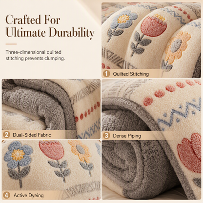 📢 50% OFF!! ⏰ Double-Sided Sherpa Fleece Comforter – Warm & Cozy Winter Quilt with Soft Velvet Feel 🛏️