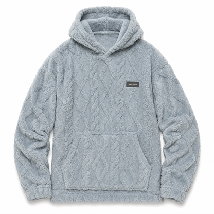 🧥Men's Winter Lined Hoodie Jacquard Pattern Long Sleeve Pullover Sweatshirt for Casual Outdoor Wear