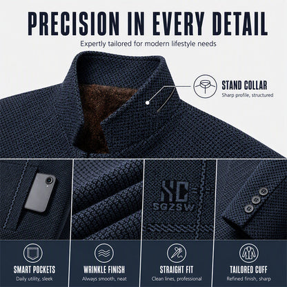 🖤 Men's Slim-Fit Mandarin Collar Blazer
