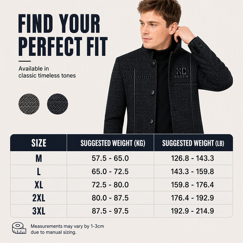 🖤 Men's Slim-Fit Mandarin Collar Blazer