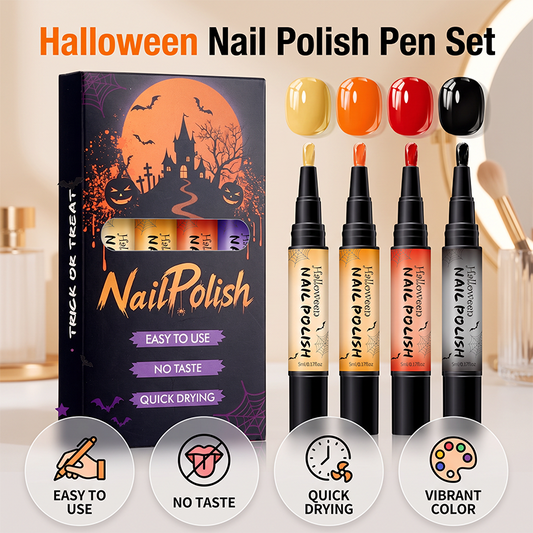 📢📢50% OFF !! 🎃Quick-Dry Halloween Nail Polish Pen Set